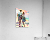 Couple Walking Naples Beach Holding Hands Acrylic Print