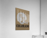 Retro Seventies Colorado Buffaloes Football Helmet Art Acrylic Print