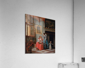 Woman hands over money to her servant Acrylic Print