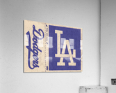 1969 LA Dodgers Fleer Decal Wood Print Acrylic Print