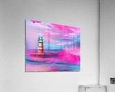 Pink Aqua Sanibel Lighthouse Acrylic Print