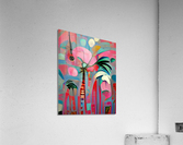 Pink Aqua Palm Tree Acrylic Print