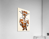 Vintage Texas Longhorn Cartoon Sheriff Art Acrylic Print