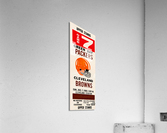 1969 Green Bay Packers vs. Cleveland Browns Ticket Art Acrylic Print
