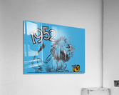 Vintage Detroit Lions Football Cartoon Art Acrylic Print