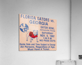 1982 Georgia Bulldogs vs. Florida Gators Football Ticket Art Acrylic Print