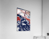 Motorcycle Racing Vintage Poster  Acrylic Print