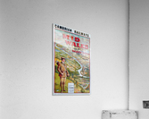 Original vintage poster golf Cambrian railways Mid Wales river  Acrylic Print