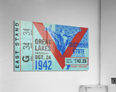1942 Great Lakes vs. Michigan State Ticket Art Acrylic Print