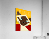 Stylized Siamese Cat Portrait Acrylic Print