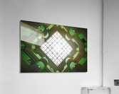 Modern building green atrium directly below view Acrylic Print