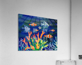 School Of Fish Angelfish And Clownfish Under Acrylic Print