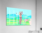 Retro Eighties Golfing Paradise Art Acrylic Print
