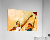 1970 Basketball Watercolor Acrylic Print