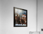 Winterliche Stadtansicht by Charles Leickert Remastered Xzendor7 Classical Fine Art Old Masters Reproductions Impression acrylique