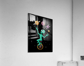 Planet Juggling Alien Riding A Unicycle Acrylic Print
