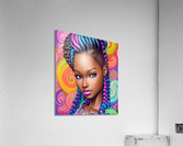 Intricately Rendered Dark Brown Skin Goddess Acrylic Print