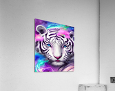 White Tiger On A Rainbow In The Style Of Char Acrylic Print