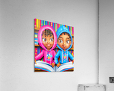 Happy African American Boy And Girl Cartoon R Acrylic Print