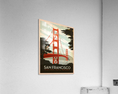 San Francisco Golden Gate Bridge vintage poster  Acrylic Print