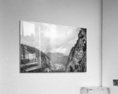 BW View to the Lake from Krippenstein Mountain in Austria Acrylic Print