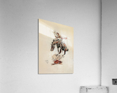 Charles Russell - Bucking Horse And Cowgirl Acrylic Print