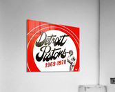 1969 Detroit Pistons Throwback Art Acrylic Print