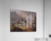 Donkeys and Figures on a Beach Acrylic Print