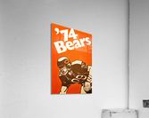 1974 Chicago Bears Throwback Sports Poster Acrylic Print
