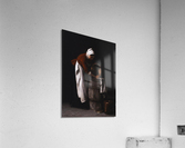 A woman cleaning a barrel Acrylic Print