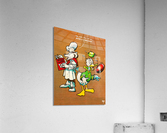 Bucky Badger and Oregon Duck Cartoon Art Acrylic Print