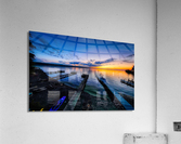 Docks on Cayuga Lake at sunset Acrylic Print