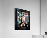 The Navigator Retro Girl Portrait Of The Arkasan Space Age Alluring And Beautiful AI Concept Art by Xzendor7  Impression acrylique