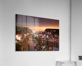 Cityscape At Sunset, Staithes, Yorkshire, England  Impression acrylique
