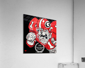 1980 Georgia Bulldogs Jack Davis Remix Acrylic Print