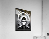 Art Deco Portrait Of Queen Demetra An Alluring AI Concept Art Illustration by Xzendor7 Impression acrylique