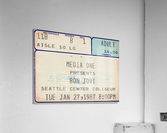 1987 Bon Jovi Concert Ticket Art Acrylic Print