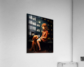 Girl and her dog  Acrylic Print