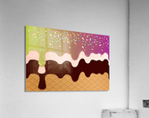Light Purple Green Creamy Waffle Art  Acrylic Print