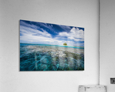 An island that forms part of the marine park, near the Tuvalu mainland; Tuvalu  Impression acrylique