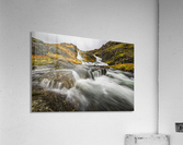 A stream flows past on the West Fjords on its way to the ocean; Iceland Acrylic Print