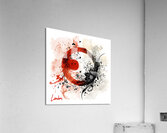 Red Paisly Yang 3  Acrylic Print