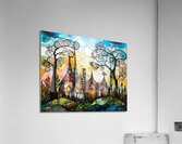 Stained Glass Cottage  Acrylic Print