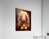 An Ethereal Space Girl And All That Glitters Sci-FI Fantasy AI Concept Art Portrait by Xzendor7 Acrylic Print