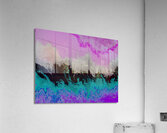 Abstract Melted Forest in Pinks and Turquoise Acrylic Print