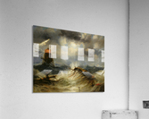 A stormy day on the sea and the lighthouse Acrylic Print