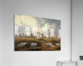 Workers near the factory Acrylic Print