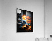 The Enchanted Realm Of The Orange Moon Captivating AI Concept Art by Xzendor7 Acrylic Print