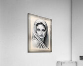 A Classical Art Portrait Illustration Of A Lady Wearing A Veil AI Concept Creation by Xzendor7 Acrylic Print