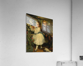 Two children and a white flower Acrylic Print
